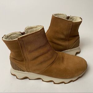 Sorel Kinetic Sport Short Boots Camel Brown Suede 8 Elk